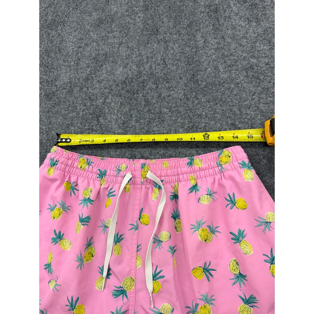 Chubbies Mens Pink Pineapple Print Swim Trunks Size Large 5.5 Inch Inseam - Picture 5 of 7